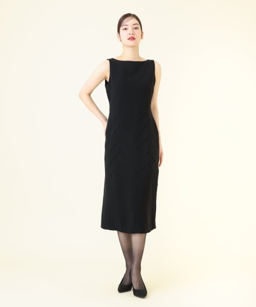 Sybilla(シビラ)/トレンサデザインノースリーブドレス/ブラック