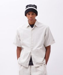 AVIREX(AVIREX)/SHORT SLEEVE SUCKER STRIPE VACATION SHIRT/ライトグレー3