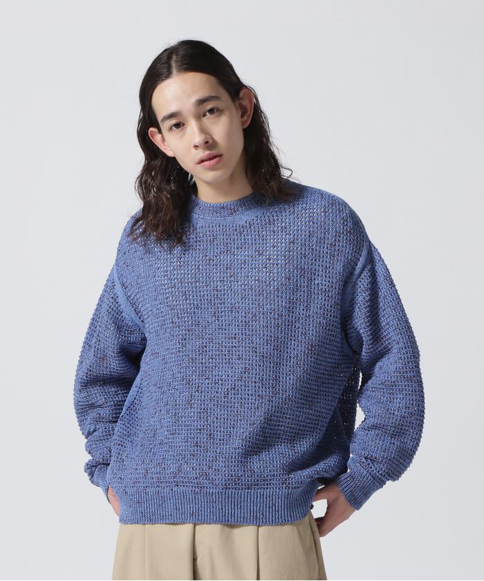 YOKE/ヨーク/MESH KNITTED CREWNECK SWEATER 【オンライン ショップ】