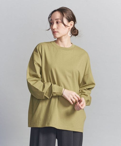 BEAUTY&YOUTH UNITED ARROWS(ビューティーアンドユース　ユナイテッドアローズ)/【WEB限定】スーパービック クルーネック ロングスリーブTシャツ/MUSTARD