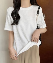 NinaetLina(ニナエリナ)/きれいめTシャツ/ホワイト