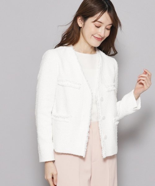 【ツィードジャケット／オンオフ可】着回ししやすい！オンオフで活躍するツィードジャケット 