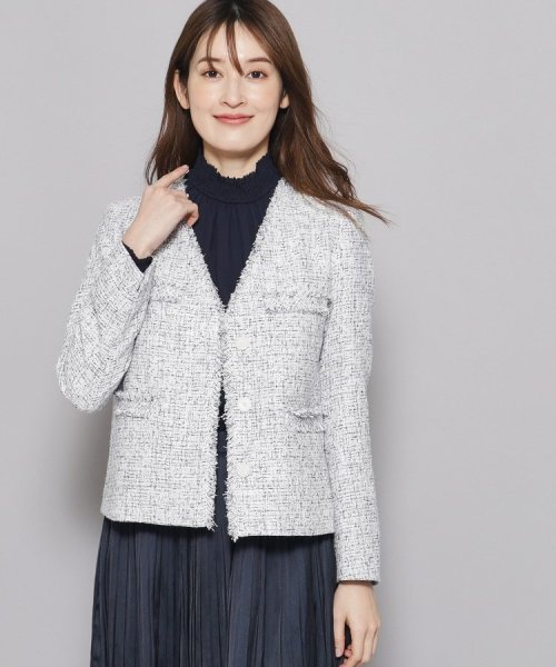 【ツィードジャケット／オンオフ可】着回ししやすい！オンオフで活躍するツィードジャケット 