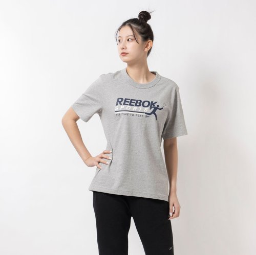 Reebok(リーボック)/グラフィック Tシャツ / COURT SPORT GRAPHIC TEE /グレー