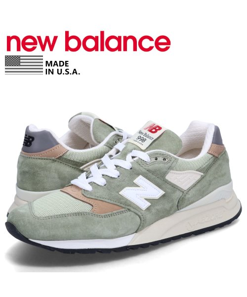 ニューバランス new balance 998 スニーカー メンズ Dワイズ MADE IN USA グリーン U998GT TMF2633428703(20038円)