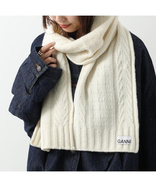 GANNI マフラー Cable Scarf ケーブルスカーフ A5113 A5364 5888 Cable GANNI マフラー Scarf ケーブルスカーフ A5113 A5364