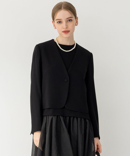 【APPLAUDIR】クリアジョーゼット 3WAYコンパクトジャケット APPLAUDIR 品番 クリアジョーゼット アプロディール ドレス OPAPSA0727