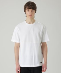 BLACK LABEL CRESTBRIDGE(BLACK LABEL CRESTBRIDGE)/シャドーチェックパッチワークTシャツ/ホワイト