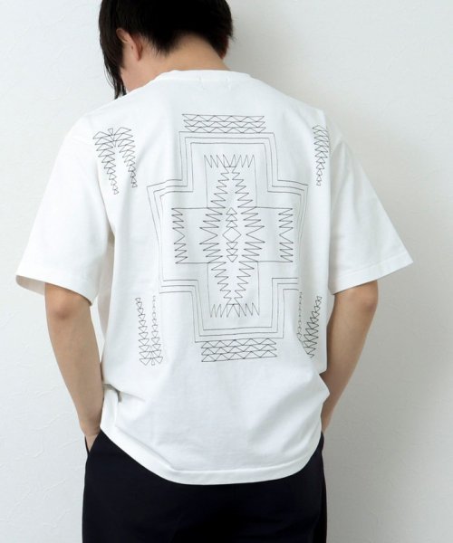 NOLLEY’S goodman(ノーリーズグッドマン)/【PENDLETON/ペンドルトン】Back EMB S/S Tee バック刺しゅう 半袖Tシャツ/オフホワイト