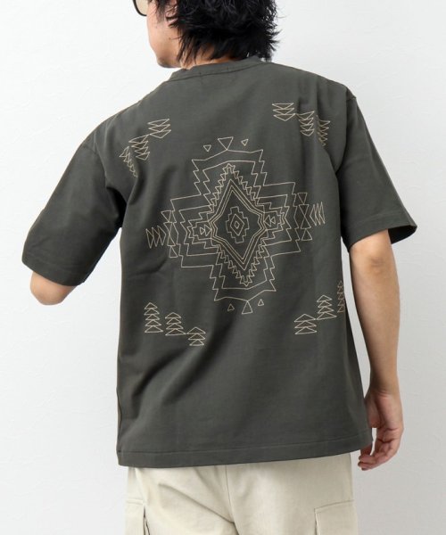 NOLLEY’S goodman(ノーリーズグッドマン)/【PENDLETON/ペンドルトン】Back EMB S/S Tee バック刺しゅう 半袖Tシャツ/チャコールグレー