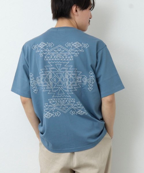 NOLLEY’S goodman(ノーリーズグッドマン)/【PENDLETON/ペンドルトン】Back EMB S/S Tee バック刺しゅう 半袖Tシャツ/ブルー