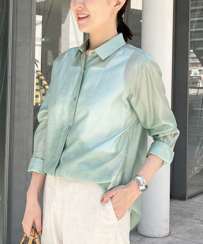 セール】《セットアップ対応》シアーローン2WAYシャツ(505868784  