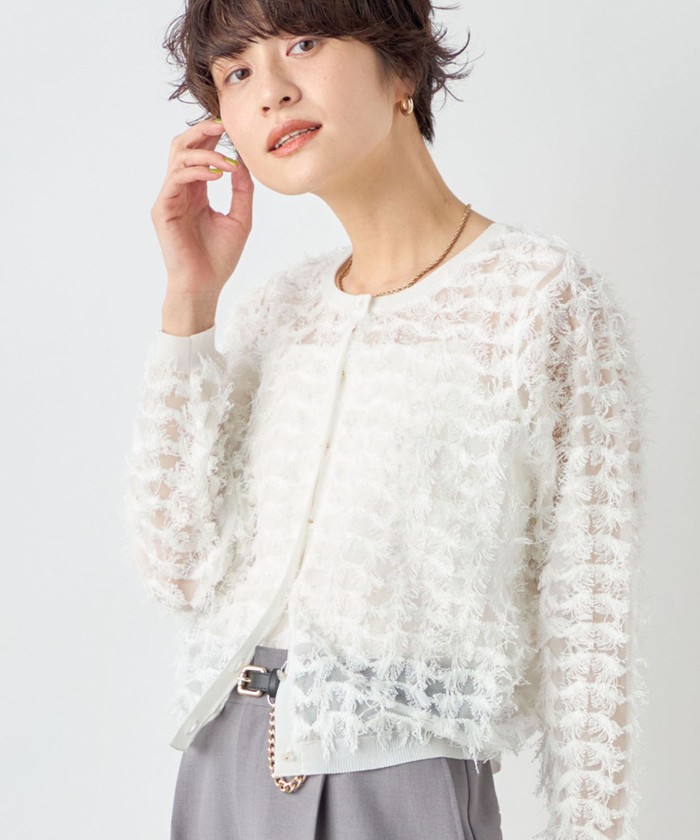 nugu CANIE 2wayチェックフリンジウールケープニット NUGU CANIE 2wayチェックフリンジウールケープニット（ウール