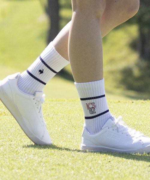 le coq sportif GOLF (ルコックスポルティフ（ゴルフ）)/シーズンロゴレギュラー丈ソックス/ホワイト