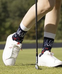 le coq sportif GOLF (ルコックスポルティフ（ゴルフ）)/ジャガードレギュラー丈ソックス/ネイビー