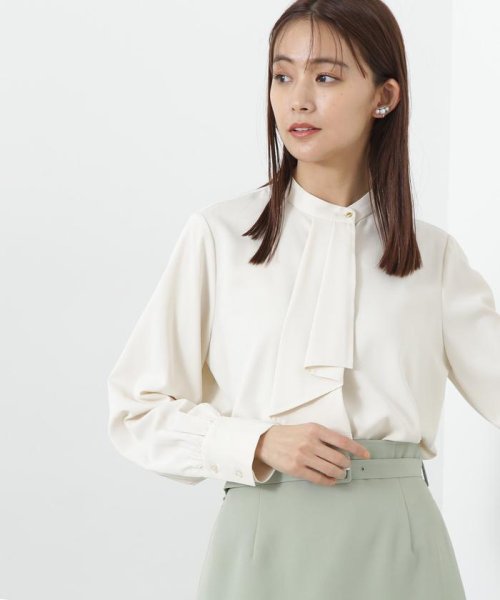 N Natural Beauty Basic(エヌナチュラルビューティベーシック)/ボウタイ風とろみブラウス 24SS/オフ3