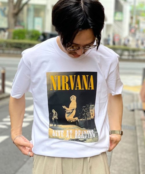 NOLLEY’S goodman(ノーリーズグッドマン)/【Good Rock Speed/グッドロックスピード】NIRVANA / ニルヴァーナ / 別注プリントTシャツ/ホワイト系その他