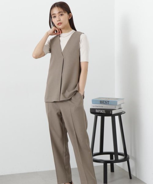 N Natural Beauty Basic(エヌナチュラルビューティベーシック)/タックジレセットアップ 24SS/モカ