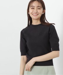 N Natural Beauty Basic(エヌナチュラルビューティベーシック)/ビオグレースアイレットビスチェ切替ニット/ブラック