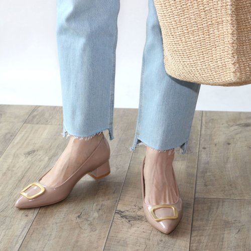 ポインテッドトゥバックルパンプス【低反発スポンジ入り】 人気・おすすめ｜使いやすい・旅行におすすめ 品質保証 全国発送 日本国内発送・最短翌日お届け