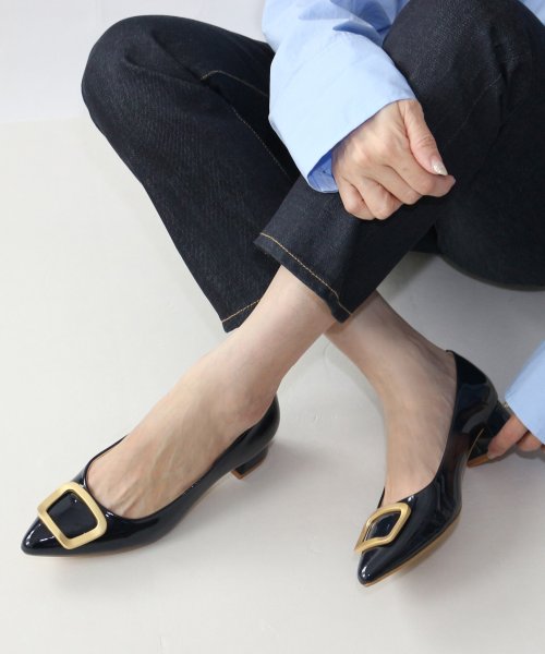 ポインテッドトゥバックルパンプス【低反発スポンジ入り】 人気・おすすめ｜使いやすい・旅行におすすめ 品質保証 全国発送 日本国内発送・最短翌日お届け