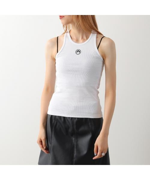 MARINE SERRE(マリーンセル)/Marine Serre タンクトップ ORGANIC COTTON RIB TANK TOP/ホワイト