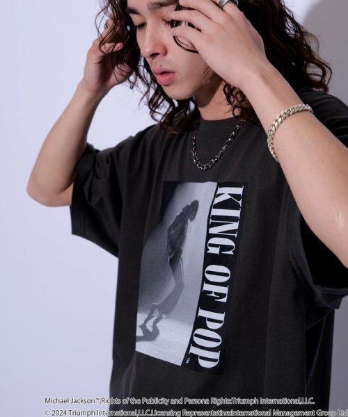 re_k by JUNRED(re k by JUNRED)/  MICHEAL JACKSON PHOTO TEE by GOOD ROCK SPEED/スミクロ（05）