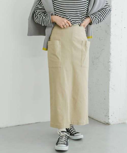 ITEMS URBANRESEARCH(アイテムズ アーバンリサーチ（レディース）)/ストレッチタイトスカート/BEG