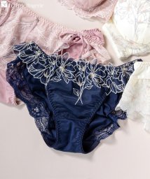 fran de lingerie/軽やかに揺れるチュールフラワーデイリー使いに☆ 「ノーブルティアラブラ002 ショーツ」 ショーツ/505898085