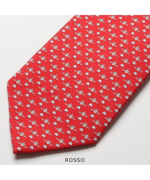 SALVATORE FERRAGAMO ネクタイ 35 0360 シルク 飛行機 SALVATORE FERRAGAMO ネクタイ シルク