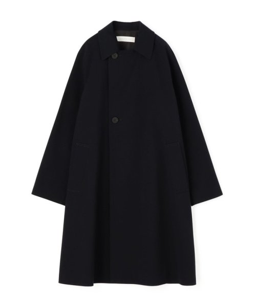 コットンウールギャバジン ロングマリンコート 