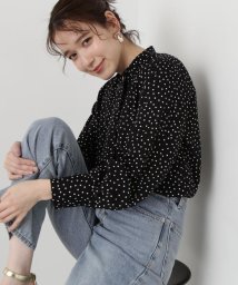 N Natural Beauty Basic(エヌナチュラルビューティベーシック)/ボウタイ風とろみブラウス 24SS/ブラックドット4