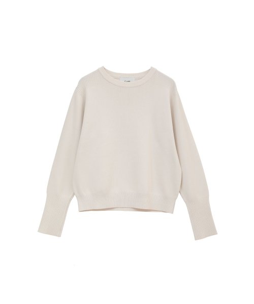 CLANE(クラネ)/BASIC COMPACT KNIT TOPS/IVORY