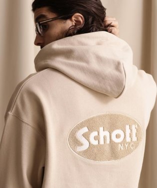 Schott/WEB LIMITED/HOODED SWEAT OVAL CHENILLE LOGO/オーバル ロゴ パーカー /505896752