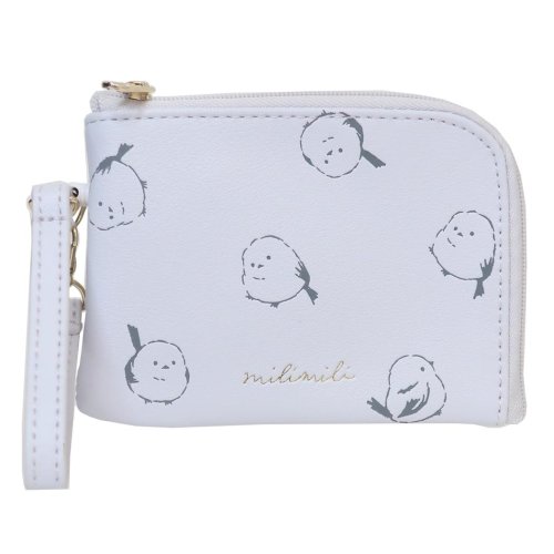 ミリミリ 小銭入れ＆定期入れ リール付きデイリーポーチ シマエナガ アニマル クーリア パスケース コインケース ICカードケース 通勤 通学 グッズ 人気・おすすめ｜安定人気・収納便利におすすめ 丁寧対応 配送追跡可 人気ランキング上位
