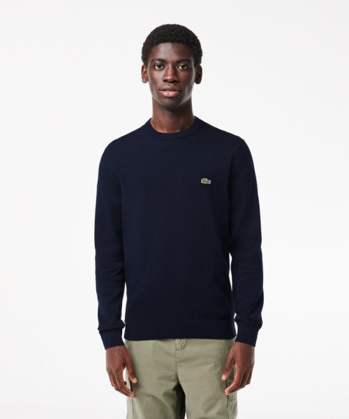 LACOSTE Mens(ラコステ　メンズ)/オーガニックコットンクルーネックセーター/ネイビー