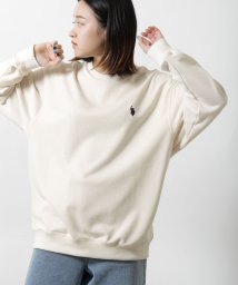 ZIP FIVE(ジップファイブ)/U.S. POLO ASSN. 裏毛ビッグシルエットクルーネックスウェット/アイボリー