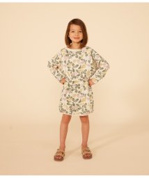 PETIT BATEAU/スウェットフラワープリント長袖ワンピース/505900949