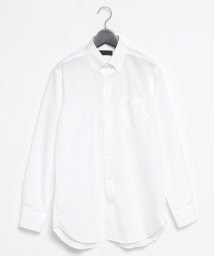 D'URBAN/ホワイトブロードドレスシャツ(スナップダウン)/505815296