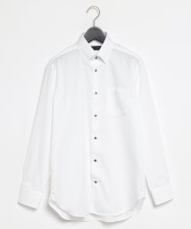 D'URBAN/ホワイトドビードレスシャツ(スナップダウン)/505815297