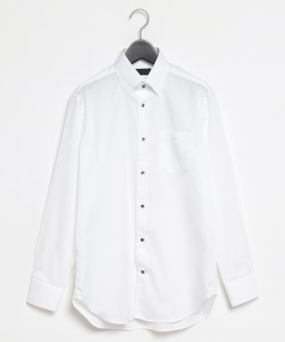 D'URBAN/ホワイトドビードレスシャツ(スナップダウン)/505815297