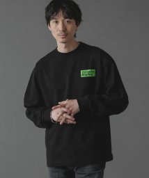 nano・universe(ナノ・ユニバース)/「MOFFISIE」オリジナルプリントTシャツ 長袖/ブラック
