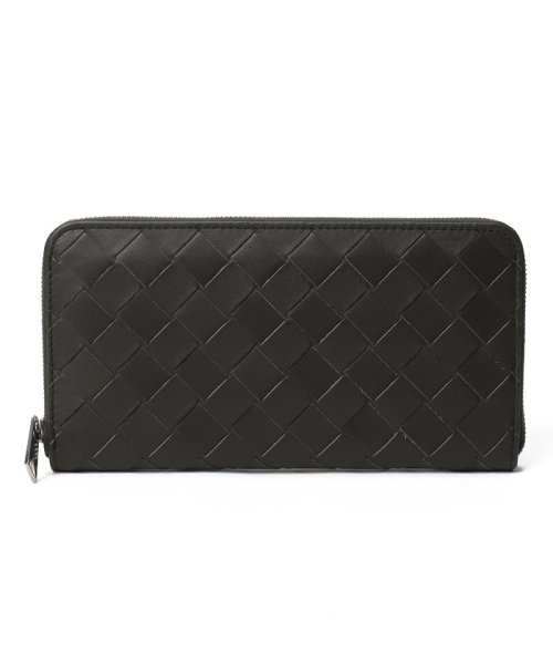 BOTTEGA VENETA(ボッテガ・ヴェネタ)/ボッテガ・ヴェネタ 593217VCPQ4 長財布 ラウンドファスナー 小銭入れ付 イントレチャート/グレー