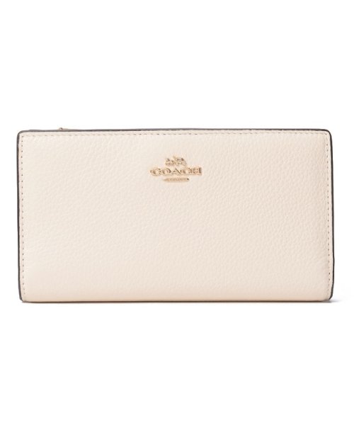 COACH(コーチ)/コーチ C8329 長財布 小銭入れ付 スリム レディース/ホワイト