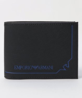 EMPORIO ARMANI/エンポリオ・アルマーニ Y4R165Y731E 二つ折り財布 小銭入れ付 グラフィックデザインイーグル バイフォールド/505878708