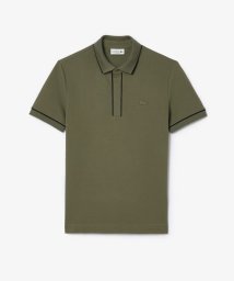 LACOSTE Mens/オーガニックコットン ストレッチ鹿の子 配色パイピング比翼ポロシャツ/505901634