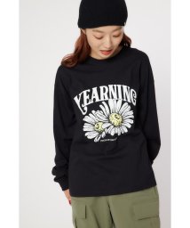 RODEO CROWNS WIDE BOWL(ロデオクラウンズワイドボウル)/YEARNING FLOWER L/S Tシャツ/BLK