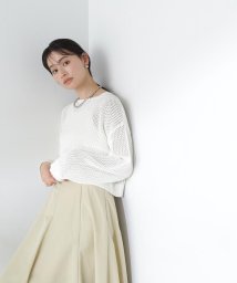 NATURAL BEAUTY BASIC/クロップドメッシュニット/505901902