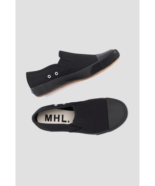 MHL.(エムエイチエル)/SLIPON SHOES/BLACK