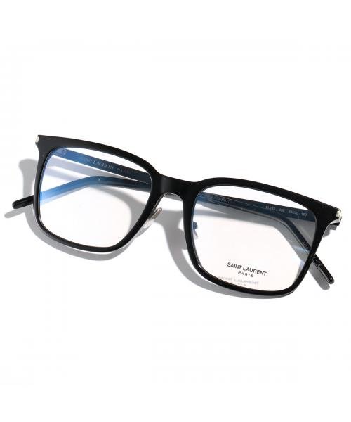 SAINT LAURENT メガネ SL 263 スクエア型 ロゴ SAINT LAURENT メガネ SL スクエア型